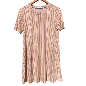 BCBGeneration Striped Multicolor Mini Dress Size M Only flaw- loose tag